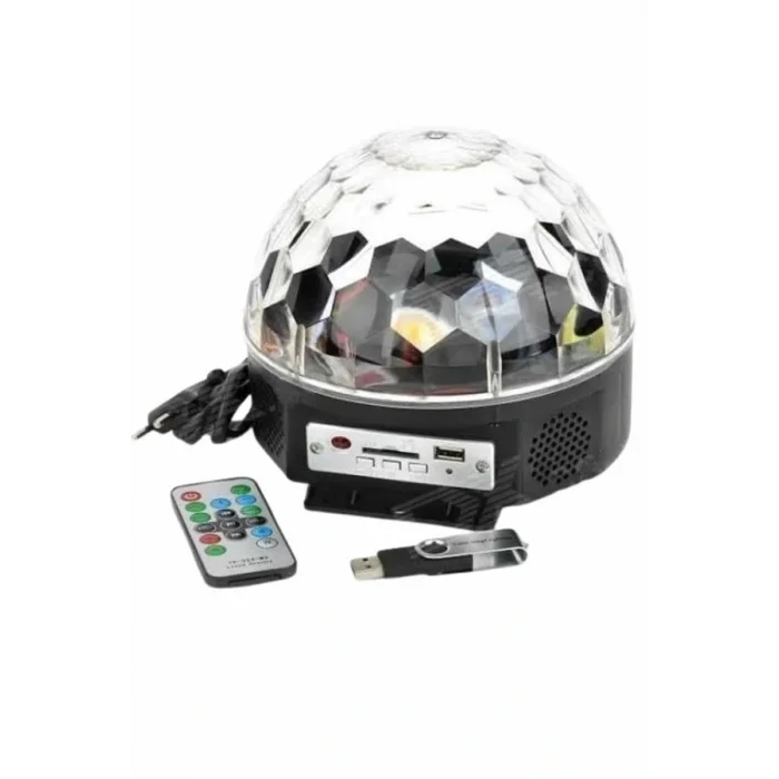 Disko Topu Renkli Işıklı Lazer Parti Bluetooth Bağlantılı Led Küre