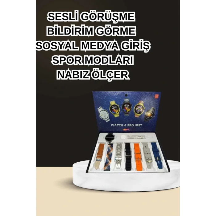 Dokunmatik Akıllı Saat Yeni Nesil Kulaklık Kampanyası Bluetooth Bağlantılı ANC Özelliği