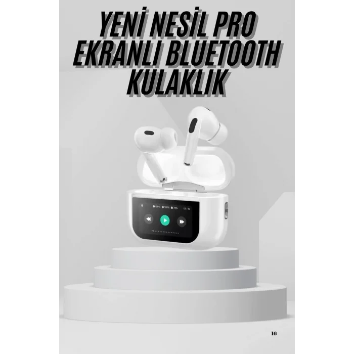 Dokunmatik Ekranlı Air Pro 2 ANC Kulaklık Kablosuz Çok Fonksiyonlu