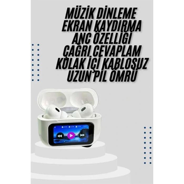 Dokunmatik Ekranlı Air Pro 2 ANC Kulaklık Kablosuz Çok Fonksiyonlu