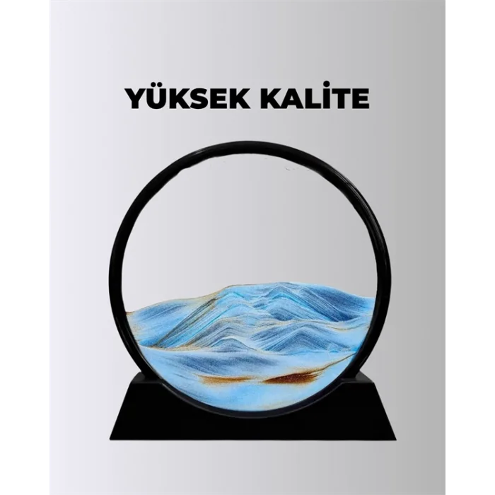 Döndürülebilir Dinamik Kum Tablosu – Stres Giderici, Yüksek Kaliteli Cam ve Doğal Kum ile Sanatsal Masa Dekoru