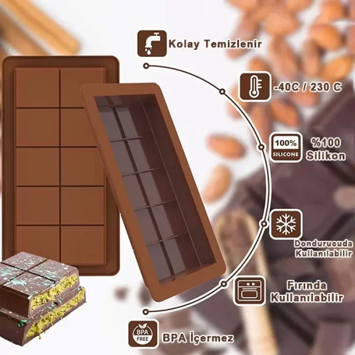 Dubai Çikolatası Kalıbı Çikolata Kalıbı Bpa Free (5047)