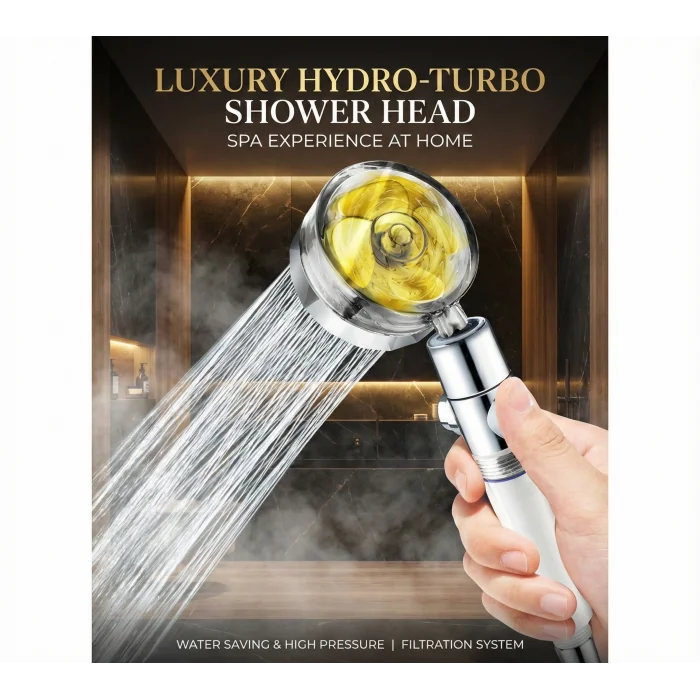 Duş Başlığı Turbo Pervaneli Serinletici Tasarım