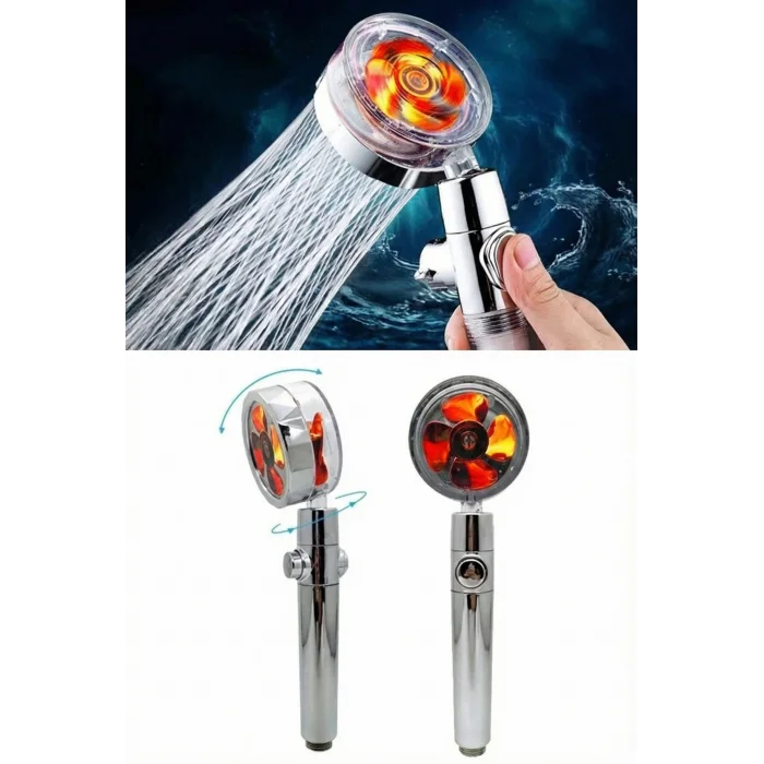 Duş Başlığı Turbo Pervaneli Serinletici Tasarım