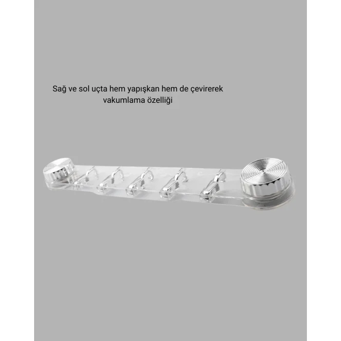 Duvar Tipi Vakumlu Askılık Şeffaf Orta Tasarımlı