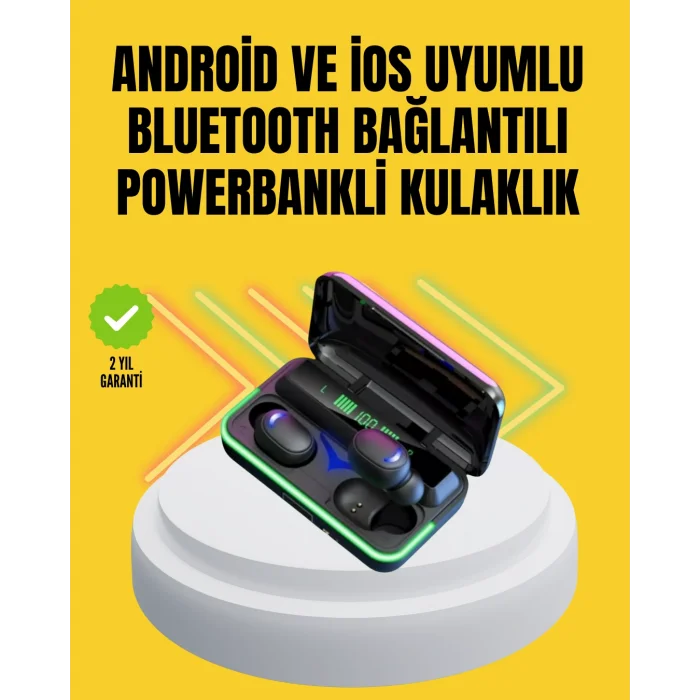 E10 Powerbanklı Bluetooth Kulaklık Oyun Modu ve Şık Tasarım