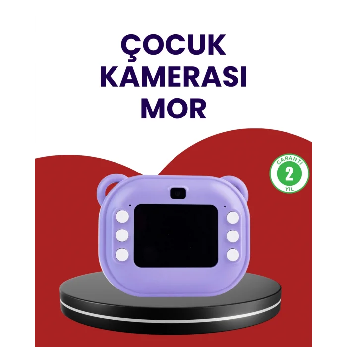 Eğlenceli Şipşak Çocuk Kamerası – Oyun, Müzik ve 18 Efektli Anında Baskı