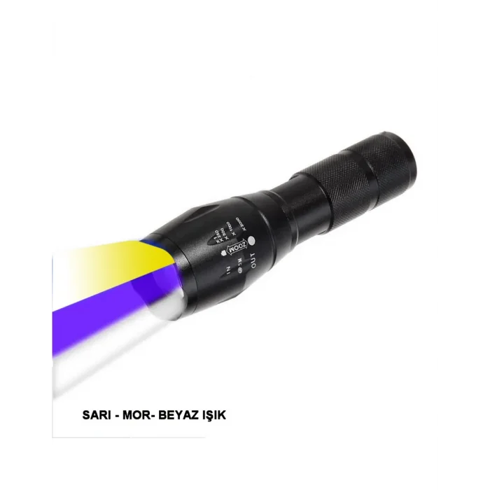 El Feneri Beyaz Sarı Ve Mor Renk Aydınlatma Q5 Led