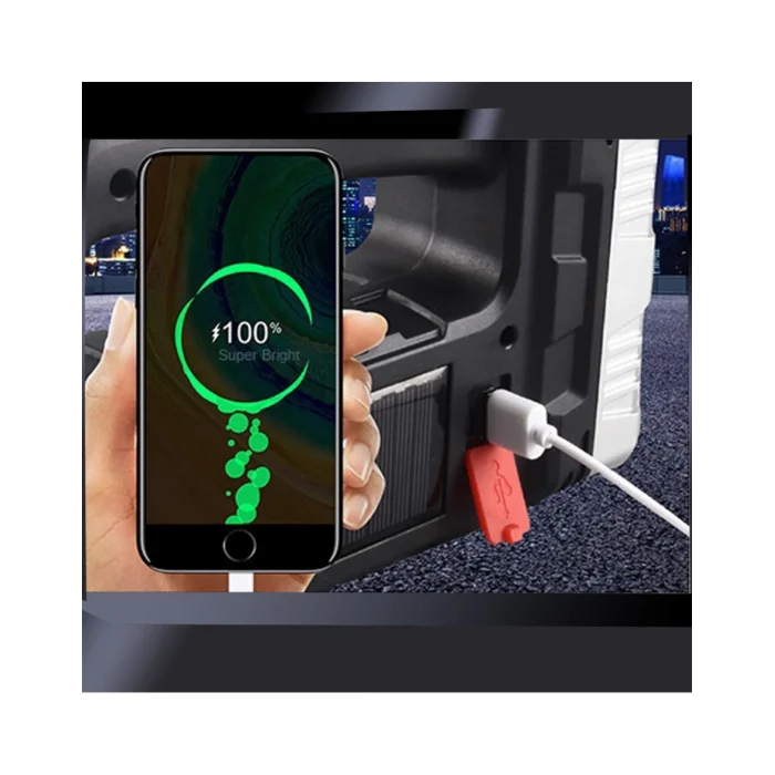 El Feneri Solar Panelli Ledli Powerbank Cob Fener
