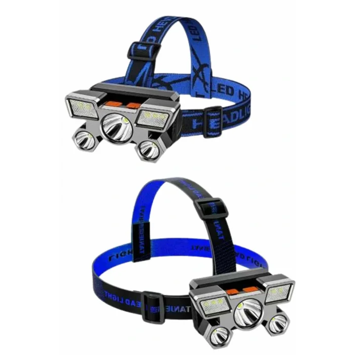 El Feneri Süper Kafa Lambası 4 Modlu 5 Led Kafa Feneri