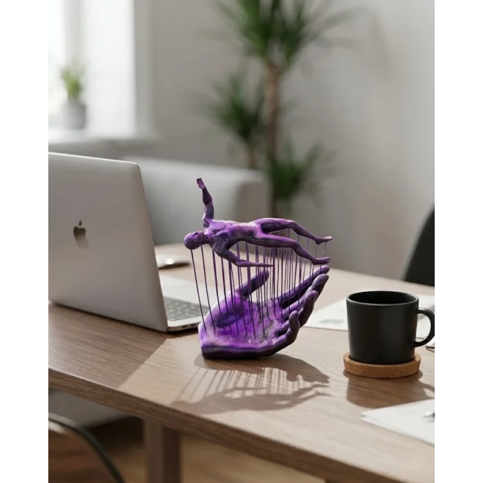 El İnsan Figür 3D Dekoratif Obje Modern Tasarım ve Estetik Görünüm