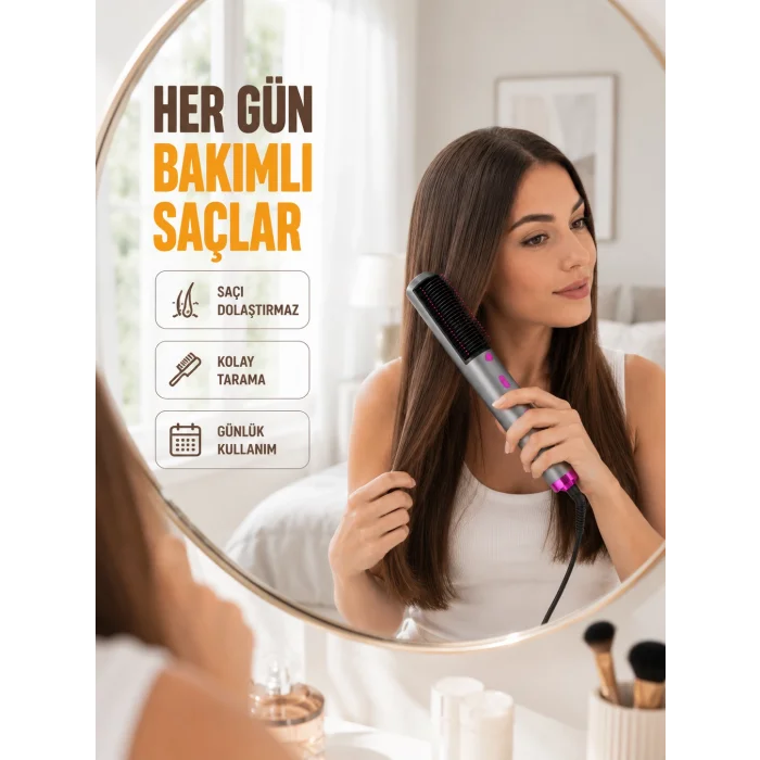 Elektriklenme Önleyici İyonik Saç Şekillendirme Fırçası