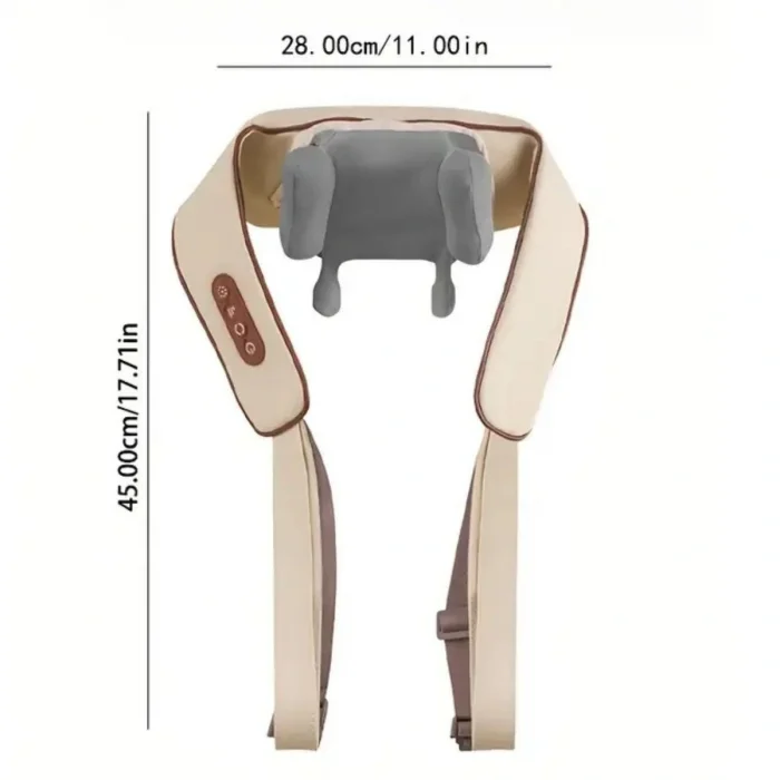 Elektrikli Boyun ve Sırt Masaj Aleti Kablosuz Boyun ve Omuz Yoğurma Masaj Yastığı (5047)