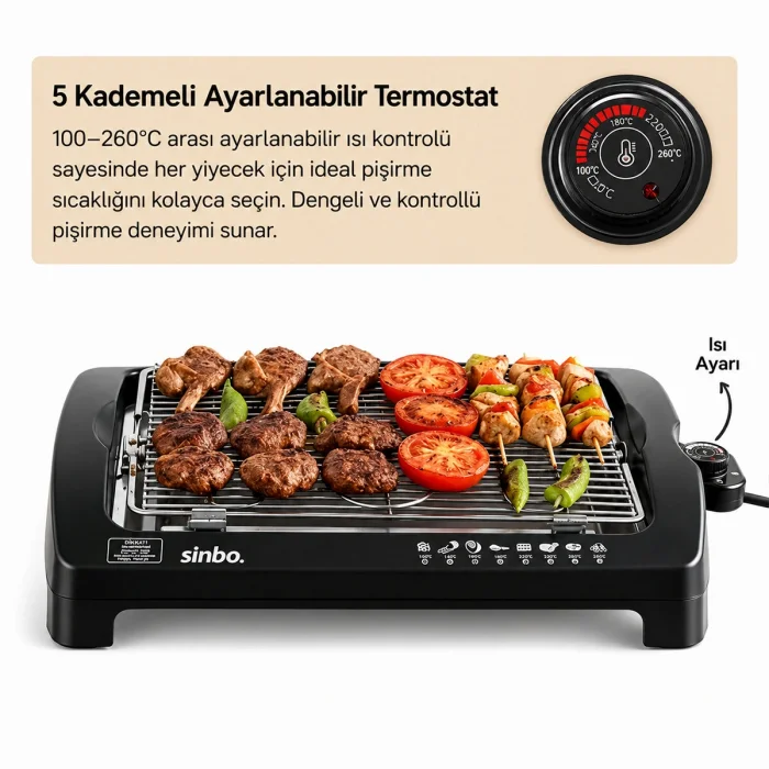 ELEKTRİKLİ IZGARA 2000W SBG-7102 (5047)