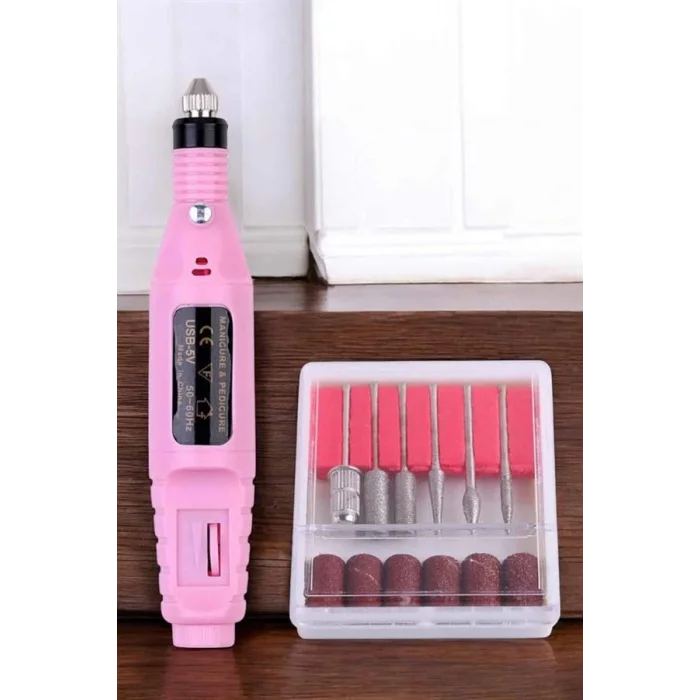 Elektrikli Manikür Pedikür Törpü Seti Protez Tırnak Nasır Temizleyici