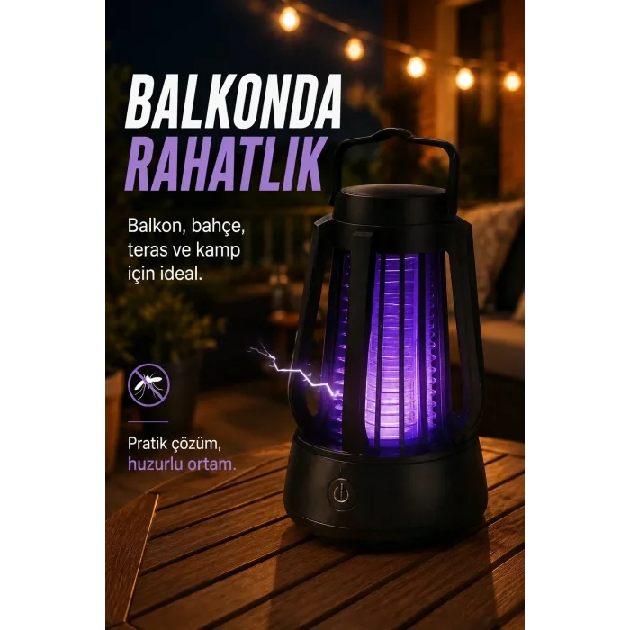 Elektrikli Sinek Öldürücü Mor Işıklı Taşınabilir Haşere Kovucu Lamba Cihazı