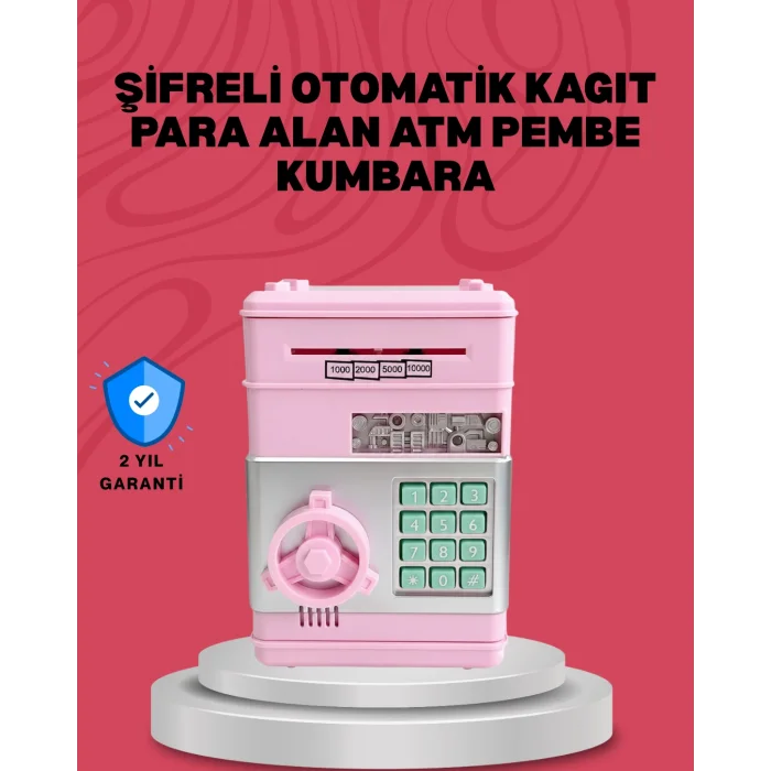 Elektronik Şifreli Otomatik Para Yutan Çocuk Kumbarası