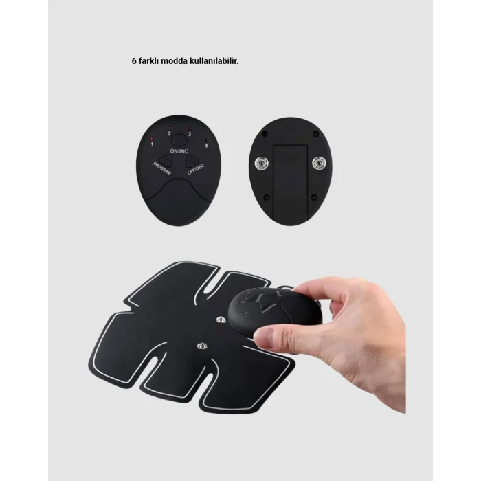 EMS Vücut Geliştirici Göbek ve Kol Pedli 6 Modlu Akıllı Kas Cihazı