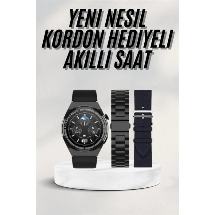 En Çok Tercih Edilen Akıllı Saat Amoled Ekran Nabız Sensörü GPS Uyumlu Adımsayar