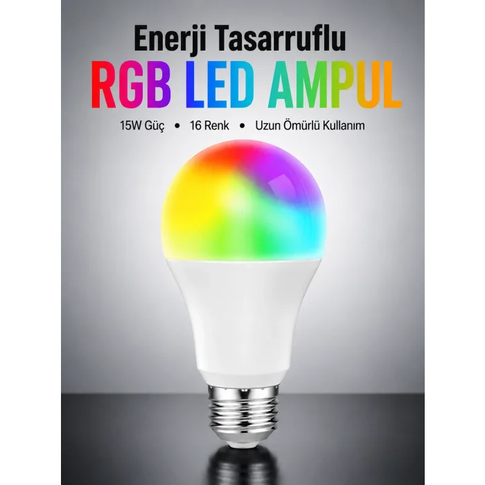Enerji Verimli Akıllı LED Ampul, Uzaktan Kontrol Özellikli