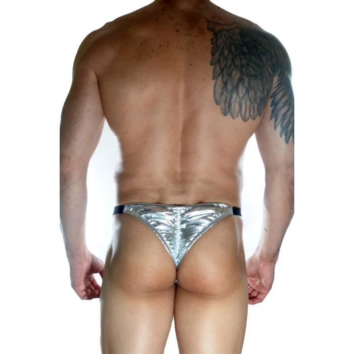 Erkek Arkası Büzgülü Gümüş Brazillian Slip