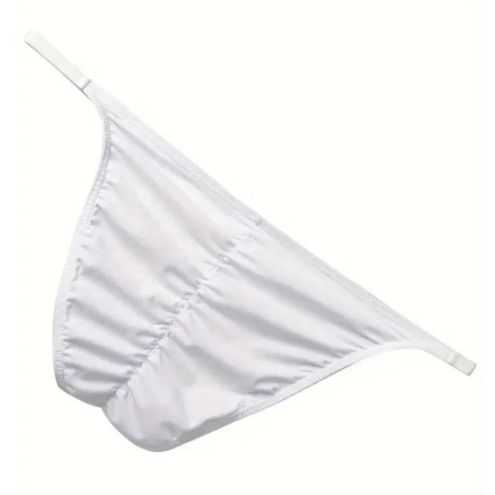 Erkek Beyaz Büzgülü Slip İç Giyim