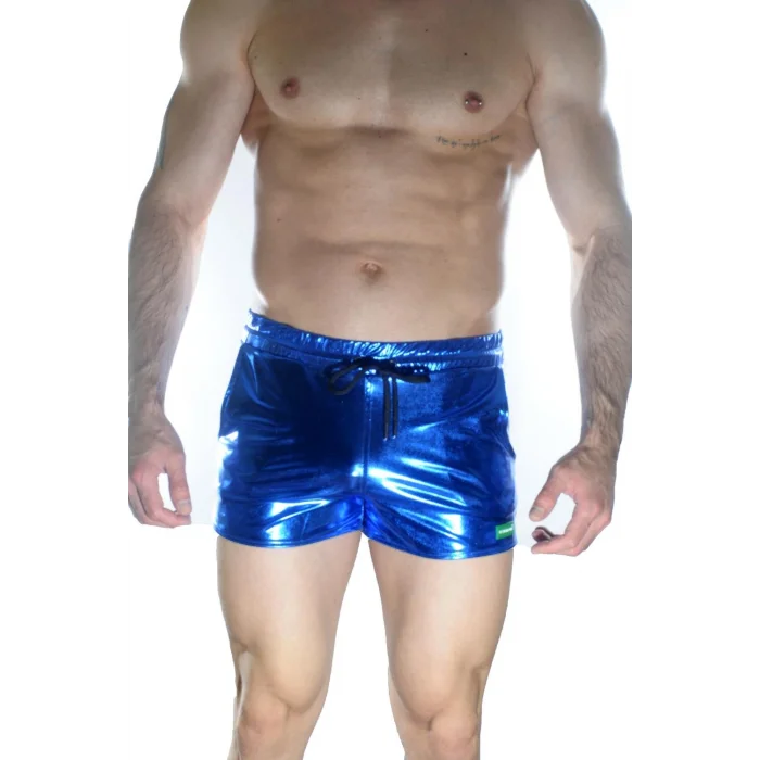 Erkek Mavi Lame Short