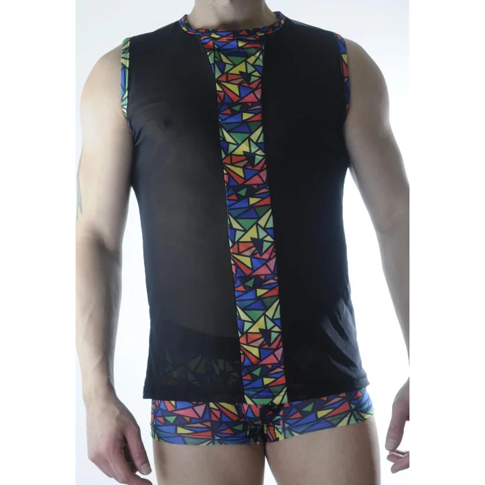 Erkek Transparan Renki Atlet Boxer Takımı