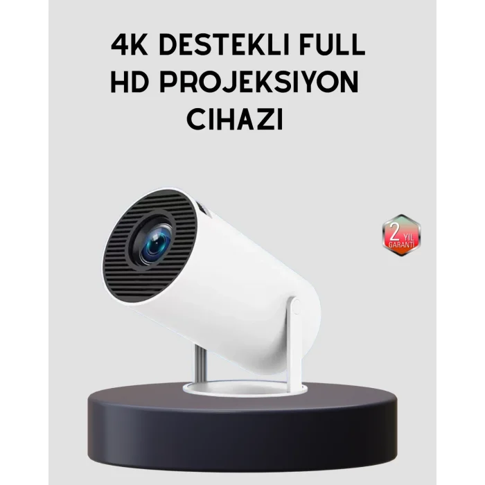 Ev Sineması Projeksiyon Cihazı – 160 ANSI Lümen, 4K Uyumlu ve Kablosuz Görüntü Aktarımı