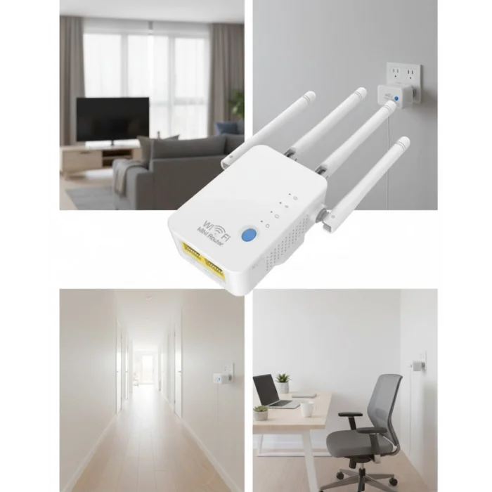 Ev ve Ofis İçin WiFi Güçlendirici WPS Düğmeli Güvenli Tekrarlayıcı