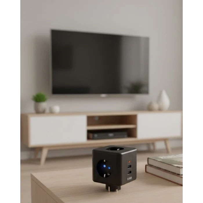 Ev ve Ofis Kullanımı İçin Akım Korumalı USB Girişli Priz