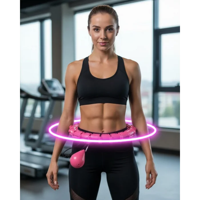 Evde Spor İçin Akıllı Hula Hoop Çemberi Bel İnceltici Mor