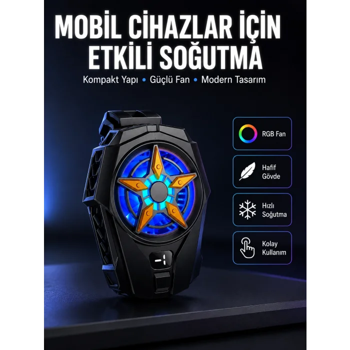 Evrensel Uyumlu Type-C Şarjlı Cep Telefonu Radyatörü Yeni Nesil