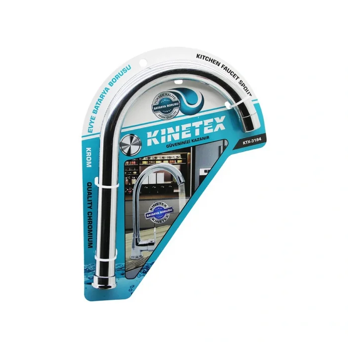 EVYE - BÜYÜK  BATARYA BORUSU  SÜZGEÇLİ UÇ   KROM KAPLAMA (5047)