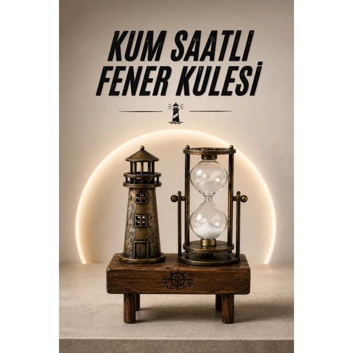 Eyfel Kulesi ve Deniz Feneri Dekoratif Masa Biblosu Hediyelik