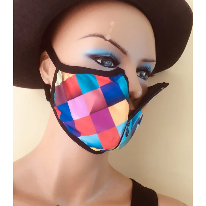 Fermuarlı 2 Katlı Maske