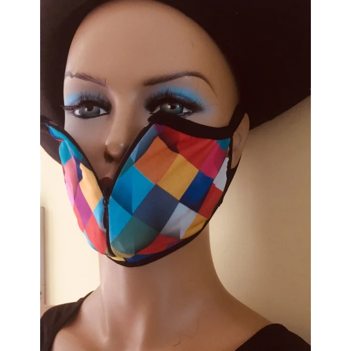 Fermuarlı 2 Katlı Maske