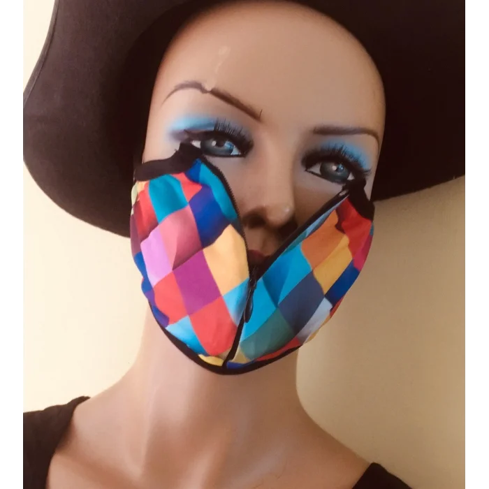 Fermuarlı 2 Katlı Maske