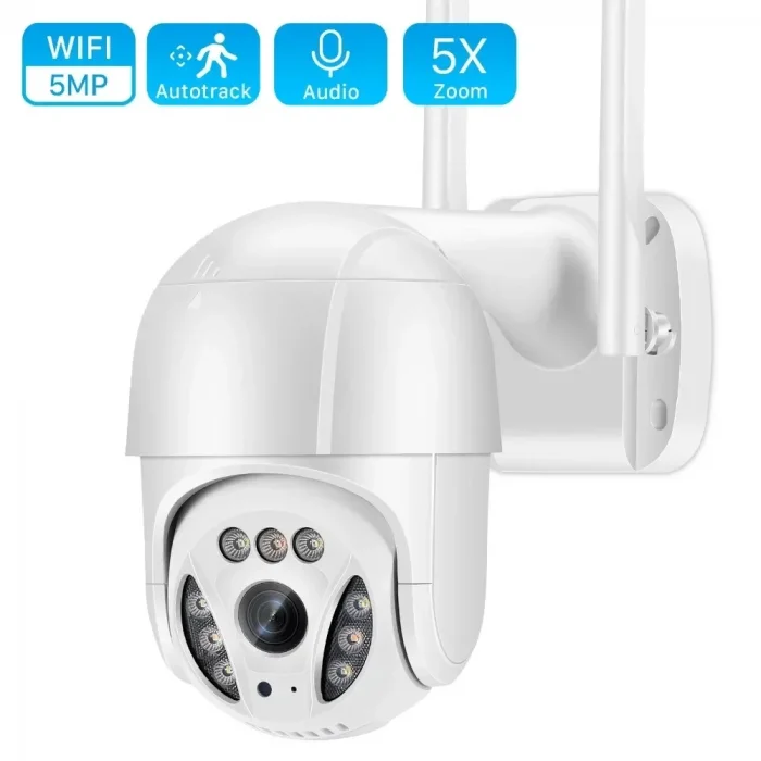Full Hd 1080P IP66 Wifi Akıllı Haraket Sensörlü Takip 4x Zoom Su Geçirmez Ip Kamera (5047)