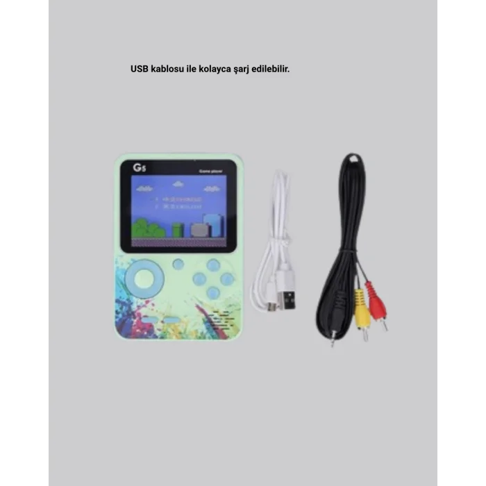 G5 Taşınabilir Retro Game Box 500 Oyunlu Şarjlı Mini Oyun Konsolu