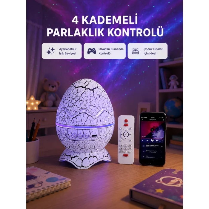 Galaksi Efektli Dinozor Yumurta Projektör – Yüksek Çözünürlüklü