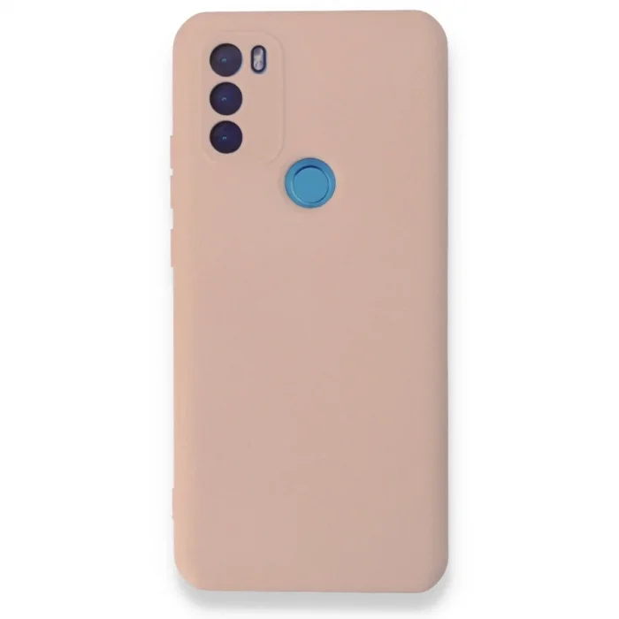 General Mobile Gm 21 Plus Kılıf Nano İçi Kadife Silikon - Pudra