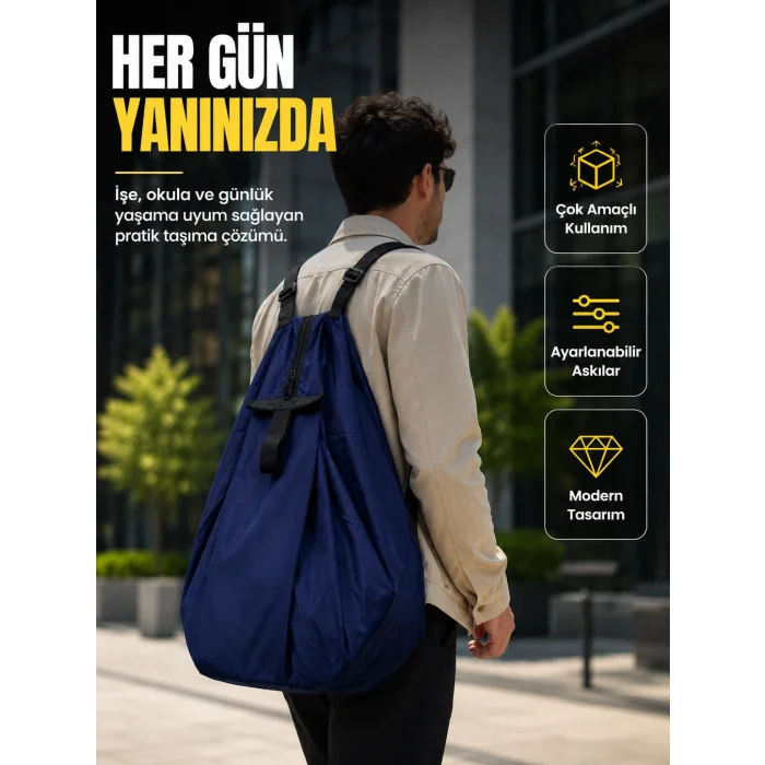 Geniş İç Hacimli Katlanabilir Çanta Pratik Taşıma Deneyimi Sunan Modern Tasarım