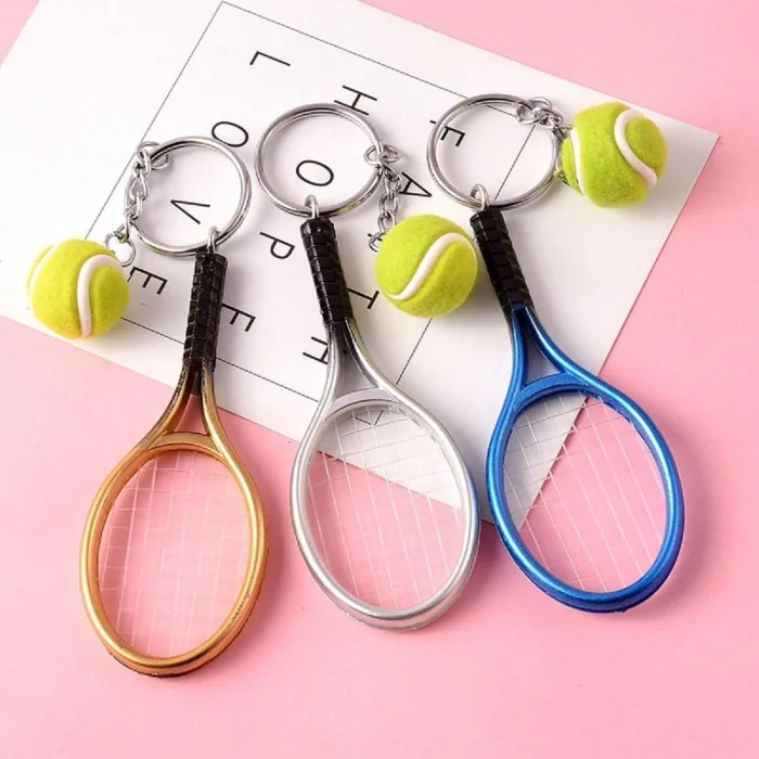 Gerçekçi Tenis Raketi Tasarımlı Şık Anahtarlık Kolye Çanta Süsü Tennis Keychain (5047)
