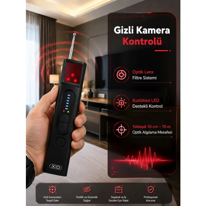 Gizli Kamera, GPS ve RF Sinyal Tespit Cihazı