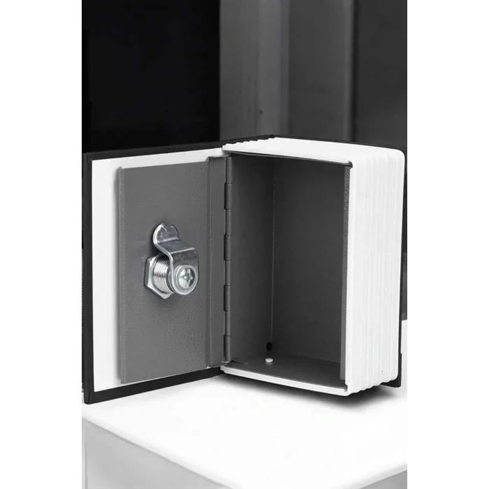 Gizli Kasa Kitap Görünümlü Anahtarlı Çelik Mini Kasa