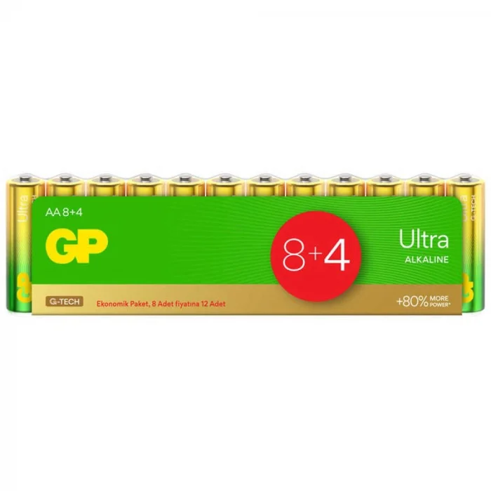 GP Ultra Alkalin AA Kalem Pil 12li Paket