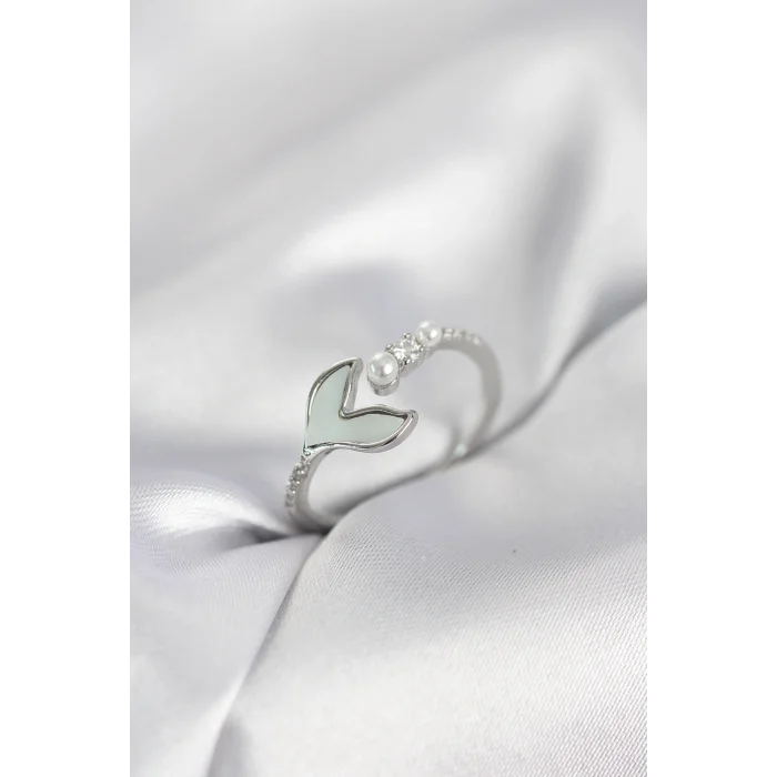 Gümüş Renk Balık Kuyruğu Model Kadın Yüzük