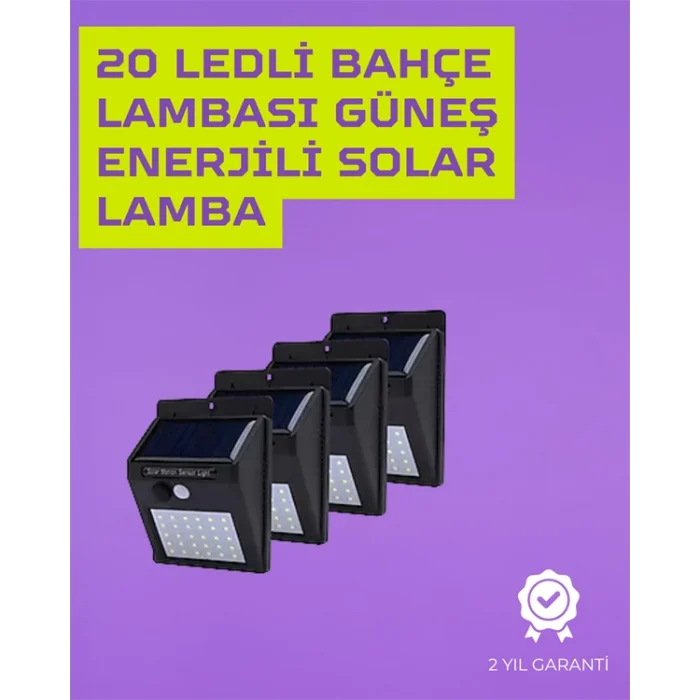 Güneş Enerjili Akıllı Duvar Lambası | PIR Sensörlü, Otomatik Aydınlatma, Dış Mekan İçin