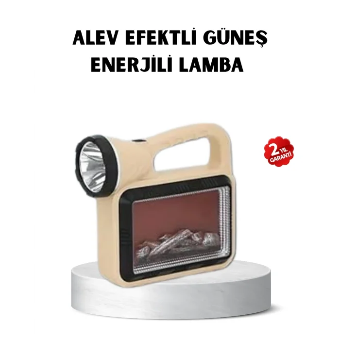 Güneş Enerjili Alev Efektli Lamba COB Led Su Geçirmez Çok Fonksiyonlu